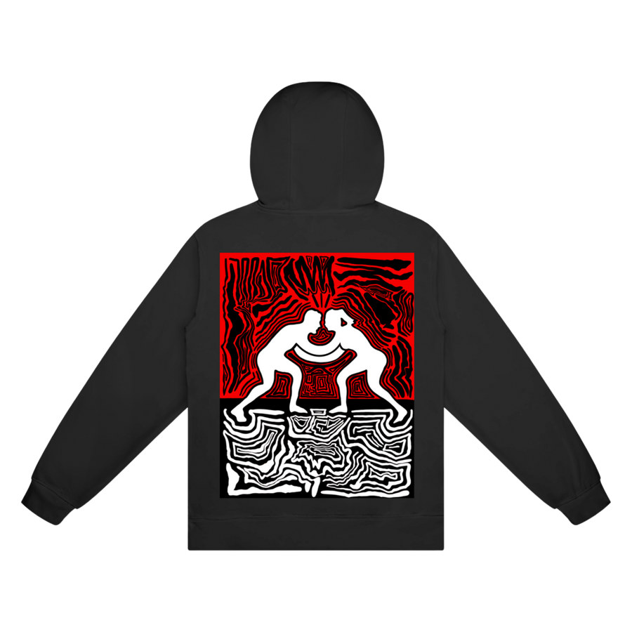 Crew Ranked Hoodie Black-280GSM-100%Cotton