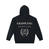 GRAPPLXNG SOCIETY CLUB-530GSM-BLACK-100%COTTON