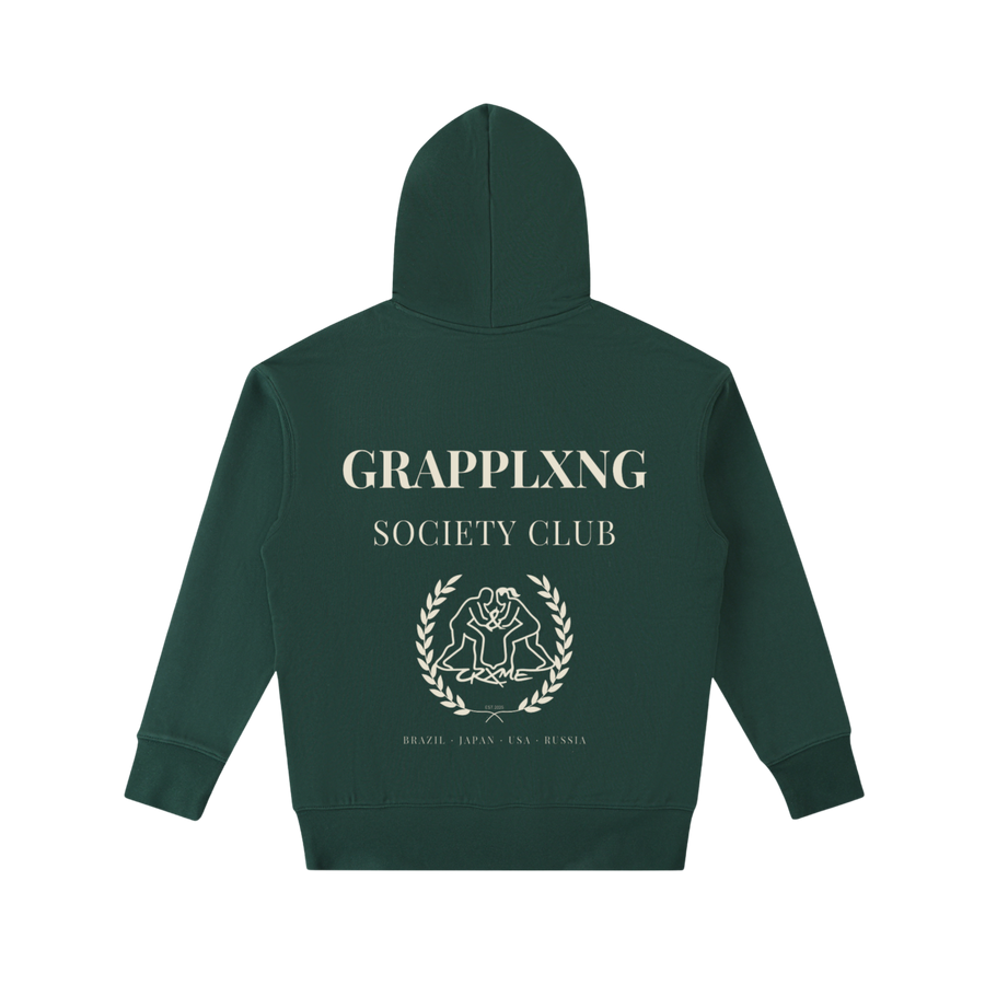 GRAPPLXNG SOCIETY CLUB-530GSM-GREEN-100%COTTON
