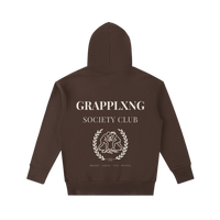 GRAPPLXNG SOCIETY CLUB-530GSM-BROWN-100%COTTON